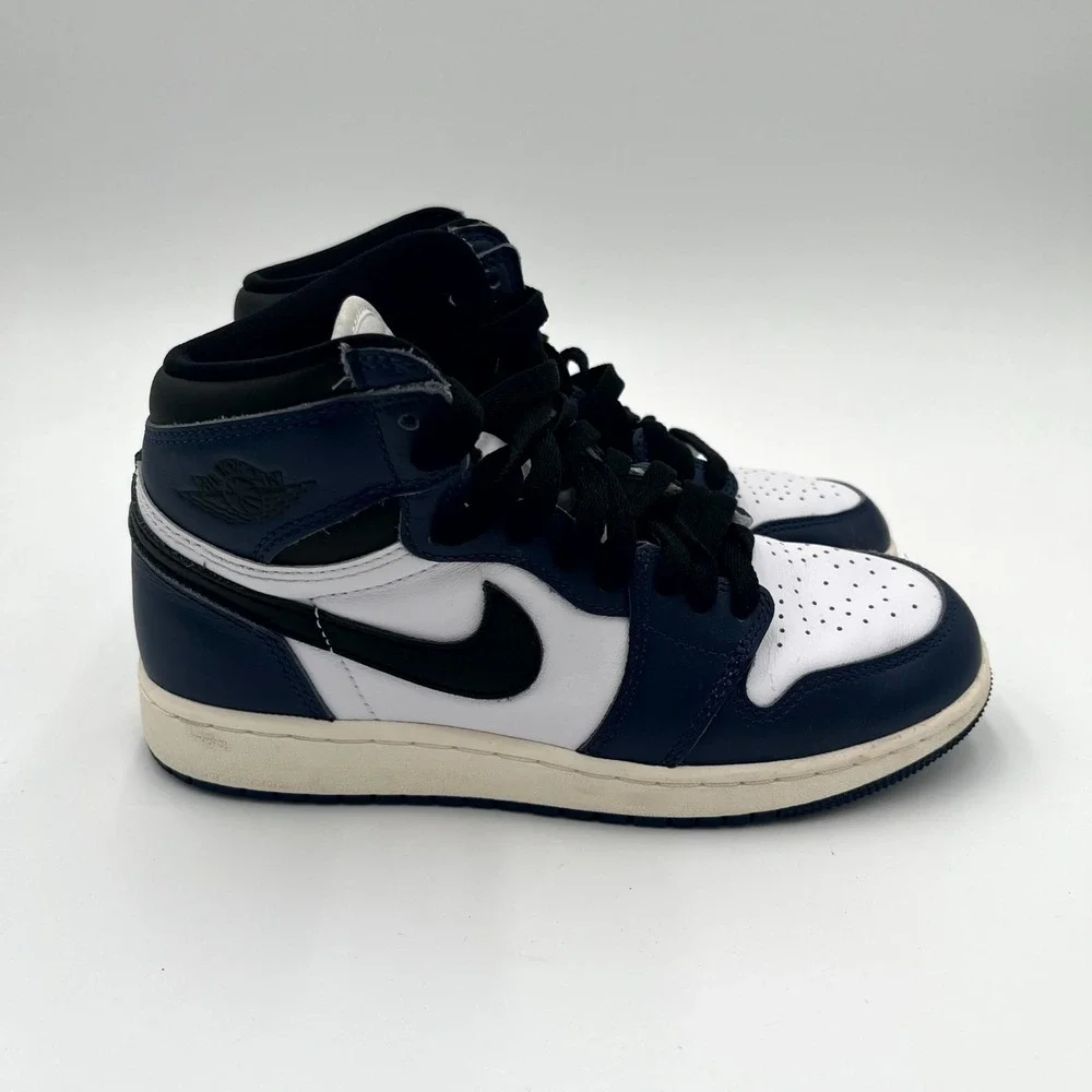 Nike Air Jordan 1 Retro High OG GS Midnight Navy FD1437-401 Kids 5 Sneaker Blue